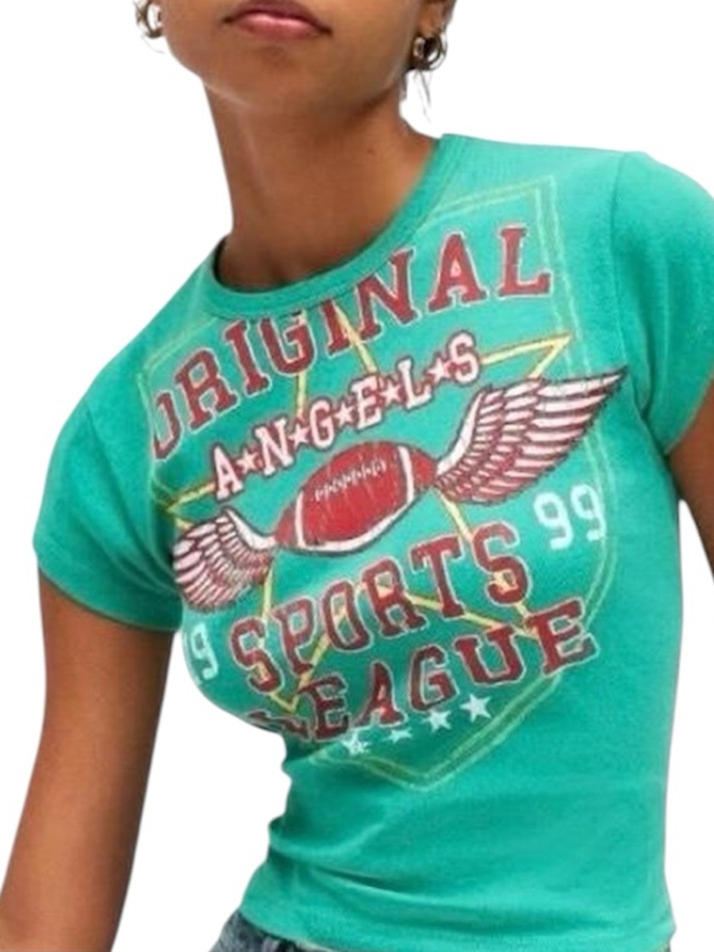 Urban Outfitters Original Angels Sports League Baby Tee Shirt